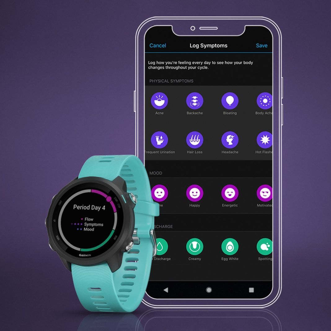 menstrual tracking garmin