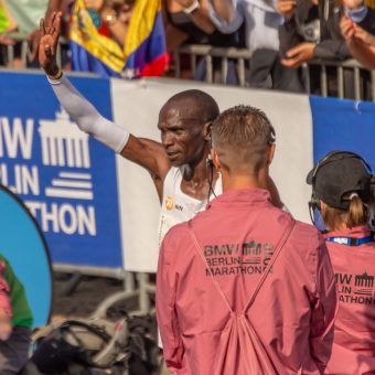 Berlin, Germany, 16.09.2018: Bmw Berlin-marathon 2018. First Pla